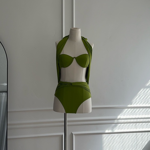 AMINA OLIVE ONE PIECE SWIMSUIT - Picture 3 of 6